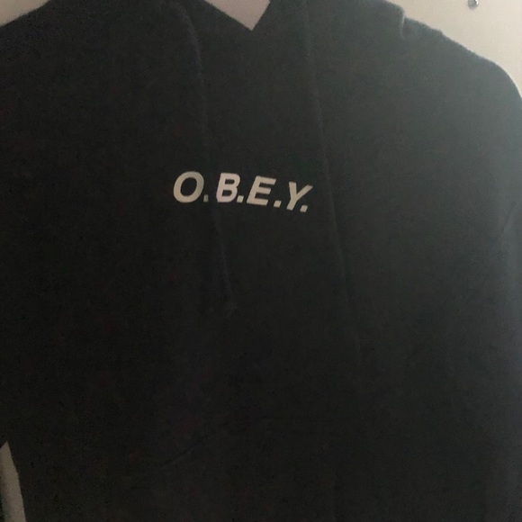 Dark navy obey women’s hoodie - Picture 2 of 3